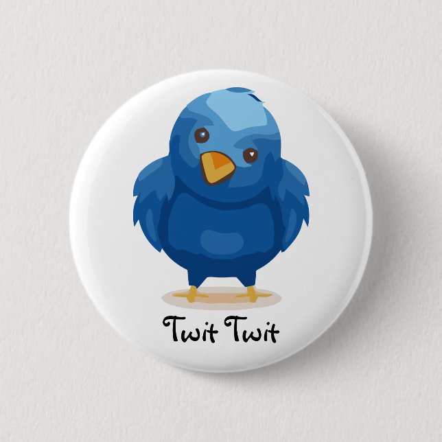 Chapa Redonda De 5 Cm botones del twit del twit (Anverso)