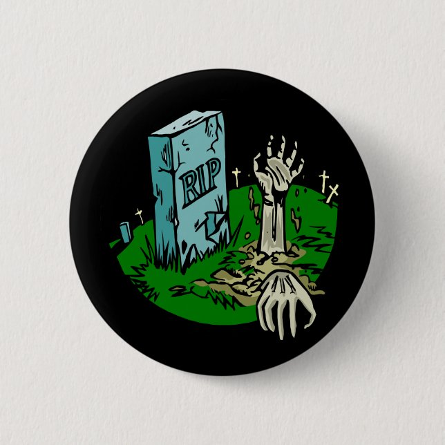 Chapa Redonda De 5 Cm Botones del zombi (Anverso)