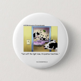 Chapa Redonda De 5 Cm Botones divertidos: Vacas: Pasteur Bedtime