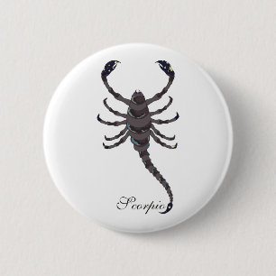 Chapa Redonda De 5 Cm Botones Escorpio Starlight