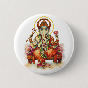 Chapa Redonda De 5 Cm Botones Ganesh