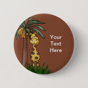 Chapa Redonda De 5 Cm Botones Giraffe