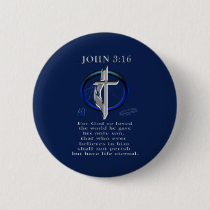 Chapa Redonda De 5 Cm Botones John 3:16