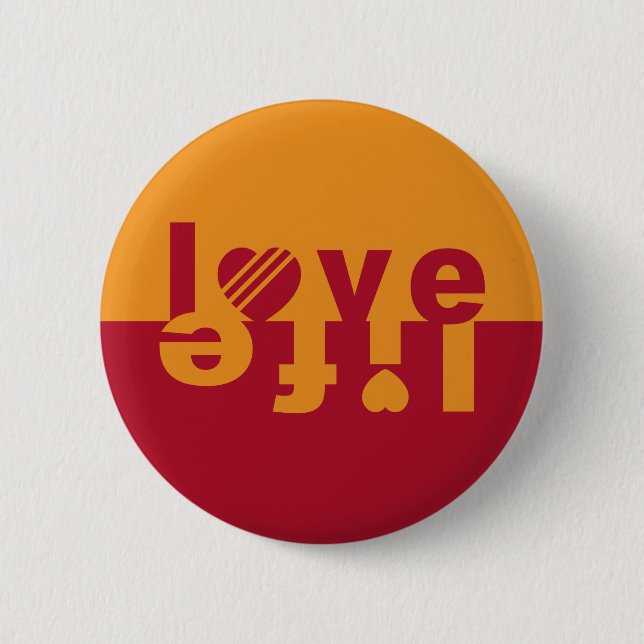 Chapa Redonda De 5 Cm Botones LOVE LIFE (Anverso)