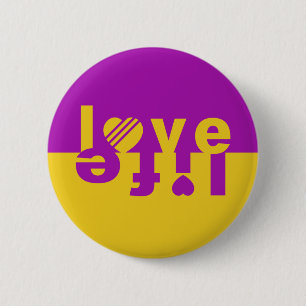 Chapa Redonda De 5 Cm Botones LOVE LIFE