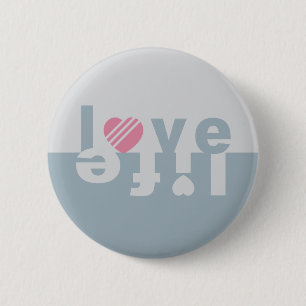 Chapa Redonda De 5 Cm Botones LOVE LIFE