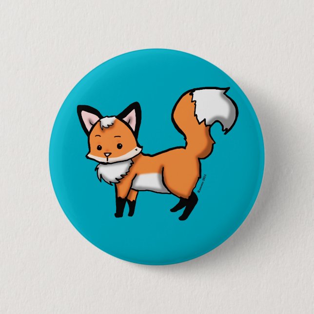 Chapa Redonda De 5 Cm Botones minúsculos del Fox (Anverso)