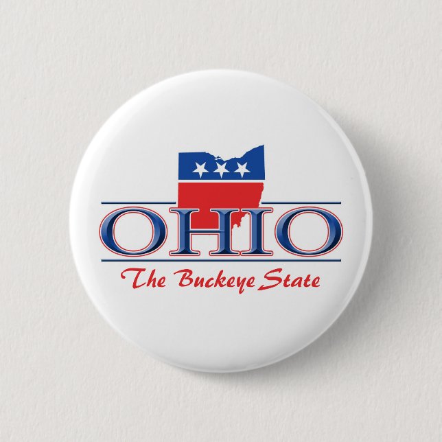 Chapa Redonda De 5 Cm Botones patrióticos de Ohio (Anverso)