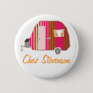 Chapa Redonda De 5 Cm Botones personalizados del propietario de la carav