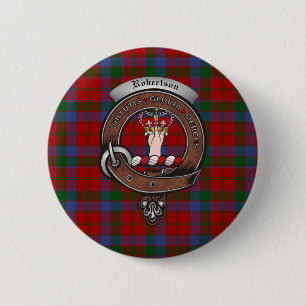 Chapa Redonda De 5 Cm Botones Robertson Clan Badge