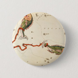 Chapa Redonda De 5 Cm Botones "Rótulo zodiaco": Pisces