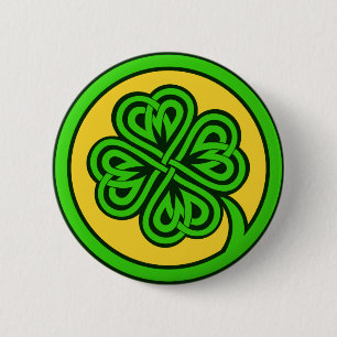 Chapa Redonda De 5 Cm Botones Tribal de Shamrock
