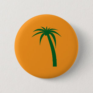 Chapa Redonda De 5 Cm Botones tropicales de palmas - Parches de silueta