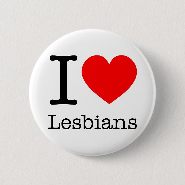 Chapa Redonda De 5 Cm Botton I Love Lesbians (Anverso)