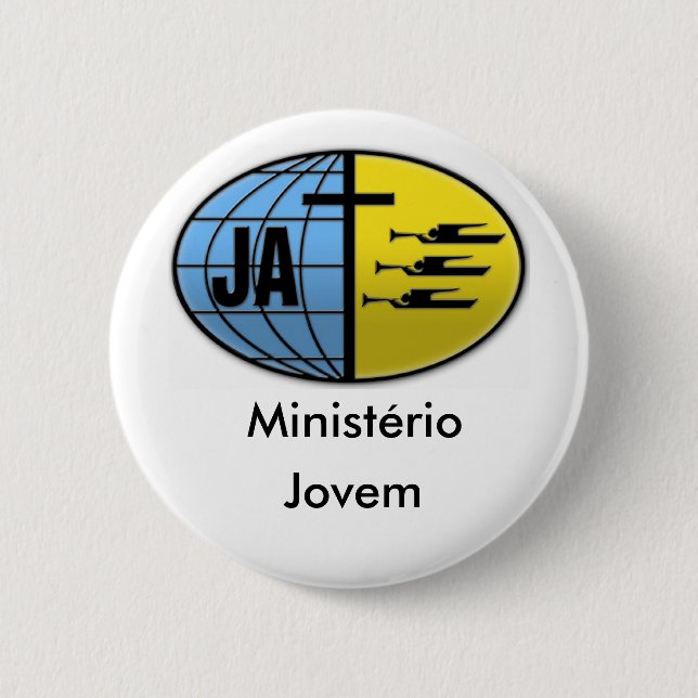Chapa Redonda De 5 Cm Botton Ministério Jovem (Anverso)