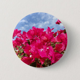 Chapa Redonda De 5 Cm Bougainvillea y cielo azul hermoso