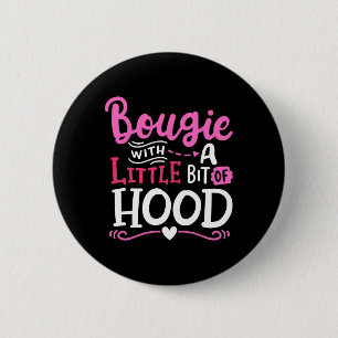 Chapa Redonda De 5 Cm Bougie Con Un Poco De Chicas Negros Y Divertidos