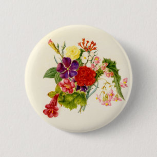 Chapa Redonda De 5 Cm Bouquet de flores mixtas