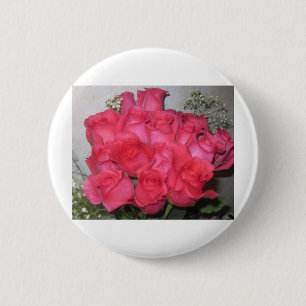 CHAPA REDONDA DE 5 CM BOUQUET DE ROSAS
