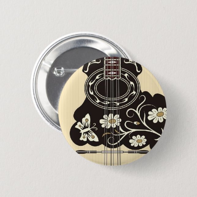 Chapa Redonda De 5 Cm Bouzouki (Anverso y reverso)