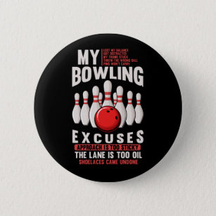 Chapa Redonda De 5 Cm Bowling causa humor gracioso en un Bowler