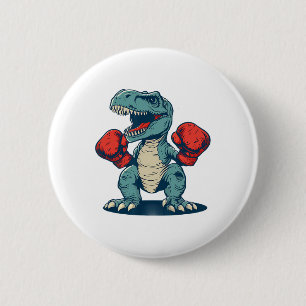 Chapa Redonda De 5 Cm Boxeador de dinosaurios de boxeo Dino Kickboxing B