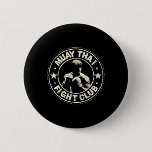 Chapa Redonda De 5 Cm Boxeador de Muay Thai Tailandia Mma Vintage