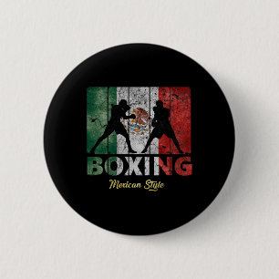 Chapa Redonda De 5 Cm Boxeo de estilo vintage mexicano