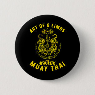 Chapa Redonda De 5 Cm Boxeo de Muay Thai Mma Tigre Ocho Piernas
