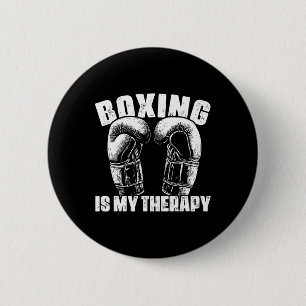 Chapa Redonda De 5 Cm Boxeo Es Mi Terapia Mma Boxeador Luchador Lucha Ki