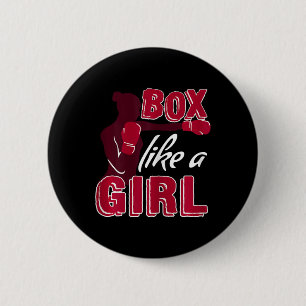 Chapa Redonda De 5 Cm Boxeo Femenino Como Una Chica Regalo Divertido De