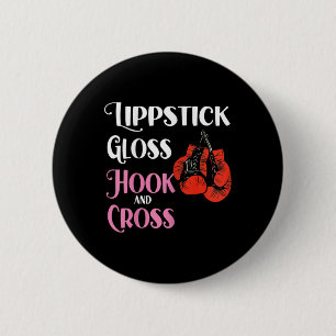 Chapa Redonda De 5 Cm Boxeo Femenino Mma Kickboxing Labial Brillo Hock A