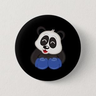 Chapa Redonda De 5 Cm Boxeo - Panda Bear