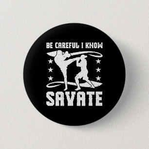 Chapa Redonda De 5 Cm Boxeo Savate Artes Marciales Mixtos Francés Kickbo