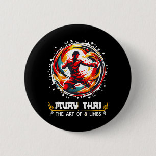 Chapa Redonda De 5 Cm Boxeo Tailandés Muay Thai Kickboxing MMA Arte