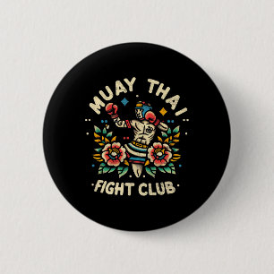 Chapa Redonda De 5 Cm Boxeo Tailandés Muay Thai Luchador de Mma Tradició
