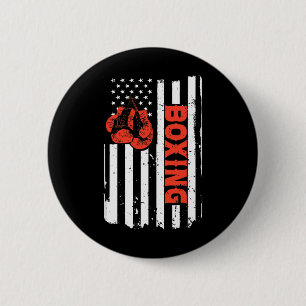 Chapa Redonda De 5 Cm Boxeo Usa Bandera Mma Luchador Kickboxing Boxeo Pa
