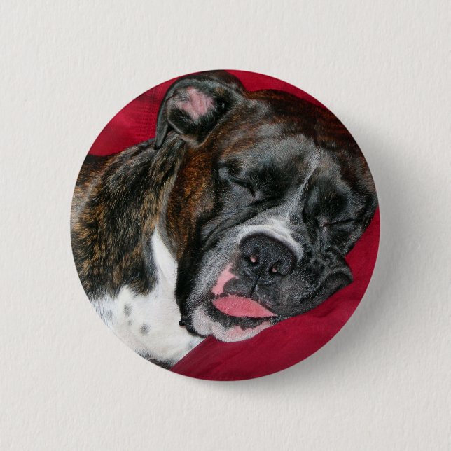 Chapa Redonda De 5 Cm Boxer americano (Anverso)