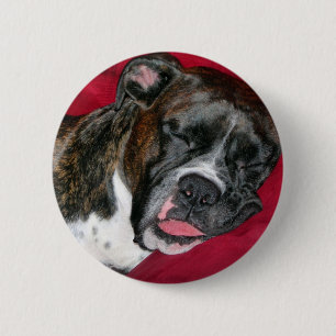 Chapa Redonda De 5 Cm Boxer americano