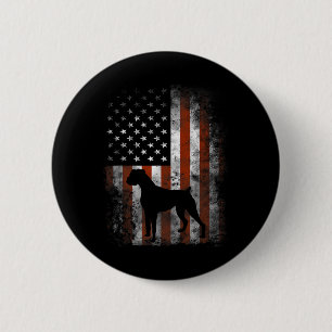 Chapa Redonda De 5 Cm Boxer Bandera Americana Camisa Ee.Uu. Regalo De Pe