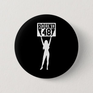 Chapa Redonda De 5 Cm Boxer Bday de 48 años 48º Boxeo de cumpleaños