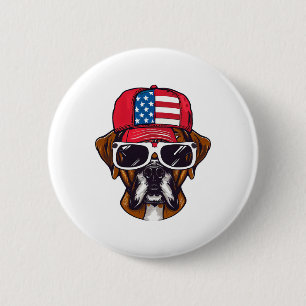 Chapa Redonda De 5 Cm Boxer Dog USA