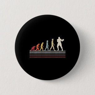 Chapa Redonda De 5 Cm Boxing Evolution Funny Boxer Gift Retro Vintage Bo