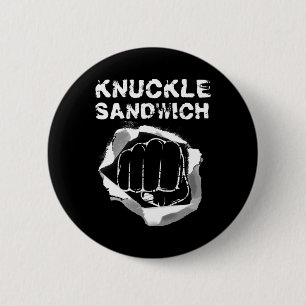 Chapa Redonda De 5 Cm Boxing Fist Punch Knuckle Sandwich Boxer