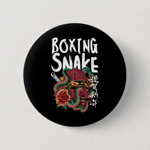 Chapa Redonda De 5 Cm Boxing Snake Japonés Samurai Guerrero Cobra Fighti
