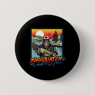 Chapa Redonda De 5 Cm Bquatch! Divertido B Pesca Sasquatch Retro 80s Pes