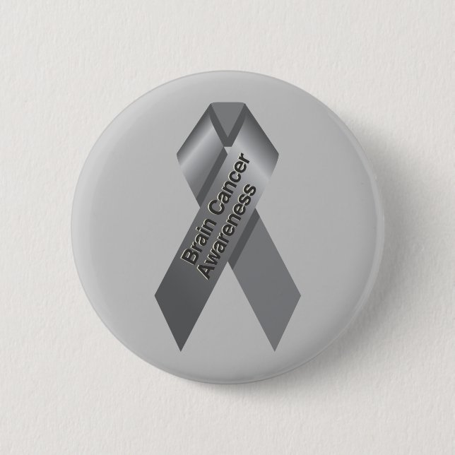 Chapa Redonda De 5 Cm Brain Cancer Awareness Button (Anverso)