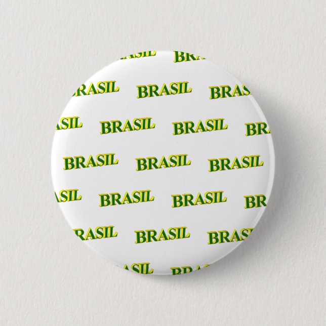 Chapa Redonda De 5 Cm Brasil 3D (Anverso)