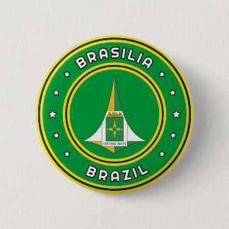 Chapa Redonda De 5 Cm Brasilia Escudo De Armas Brasil
