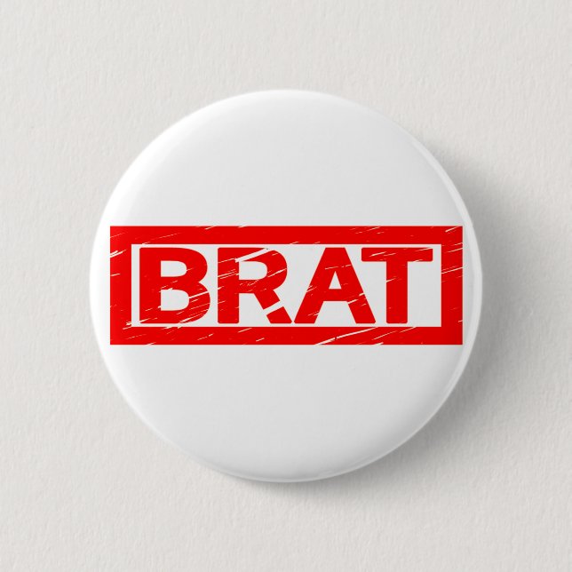 Chapa Redonda De 5 Cm Brat Stamp (Anverso)